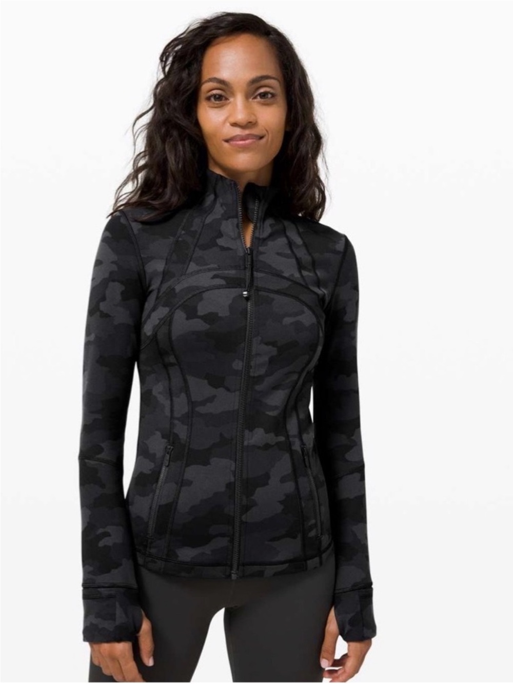 lululemon athletica Black Camo Full-Zip Jacket
